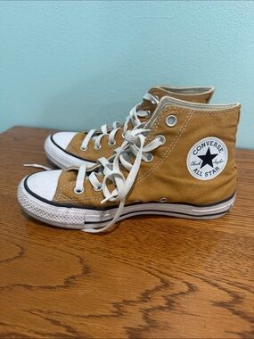 Converse woman’s High Top Sneakers - Mustard Yellow with White
